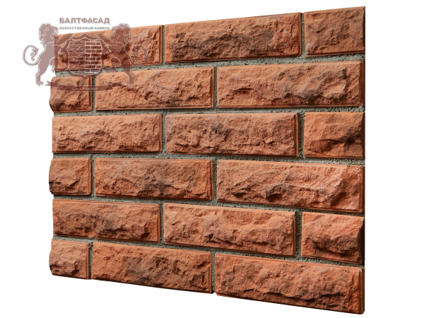Декоративный искусственный камень Колотый кирпич 1042